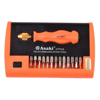 Bộ dụng cụ sửa chữa điện tử 27 chi tiết Asaki AK-9071