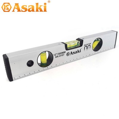 Thước thủy nhôm từ tính 300mm Asaki AK-0107