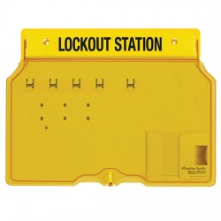 Trạm khóa bằng nhựa có nắp che 5 móc treo Master Lock 1482B