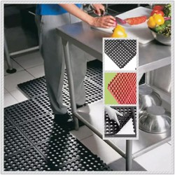 Thảm cao su lót sàn chống trượt màu đen WG-710, Thảm cao su cho nhà bếp chống mỏi và trơn trượt WG-710 thumb