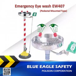 Bồn rửa mặt khẩn cấp gắn sàn Blue Eagle EW407, Trạm rửa mắt khẩn cấp gắn trên sàn 30cm Blue Eagle EW407 thumb