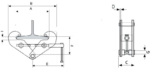 Kẹp dầm đơn PAWELL BC020