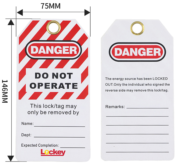 Thẻ khóa cảnh báo an toàn PVC LOCKEY LT02 1