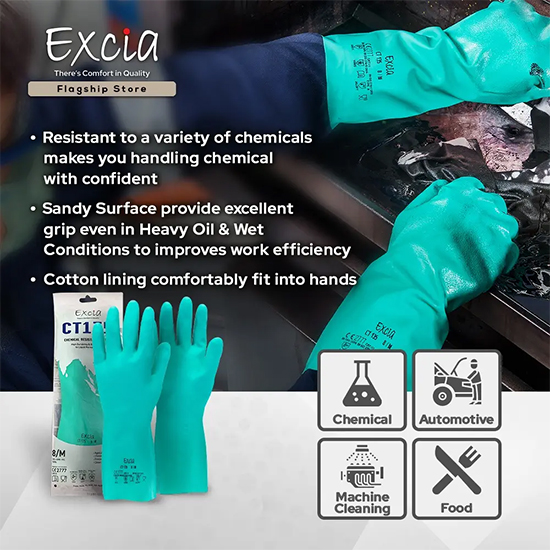 Găng tay chống hoá chất Excia CT135 2