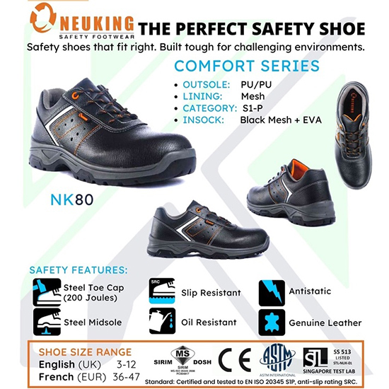Giày bảo hộ thấp cổ có dây buộc NEUKINGS NK80