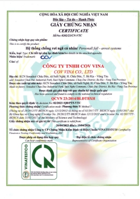 Hợp Quy Hệ Thống Chống Rơi Ngã COV: Tiêu Chuẩn Vàng QCVN 23