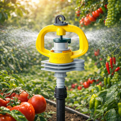 Béc nhỏ bọc inox thân xoay có phe tháo rời đuôi 6 ly có gờ FE903Z