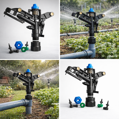 Béc tưới cánh đập 2 tia chỉnh góc xoay 360 độ ren trong 34mm BB-9150