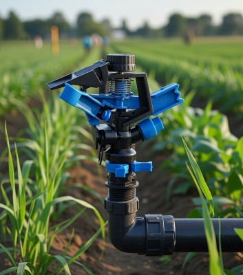 Béc tưới cánh đập nhỏ 1 hoặc 2 tia chỉnh góc xoay 360 độ ren ngoài 27mm BB-127