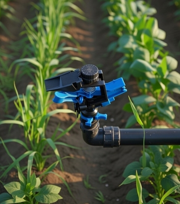 Béc tưới cánh đập nhỏ 1 hoặc 2 tia chỉnh góc xoay 360 độ ren ngoài 27mm BB-127