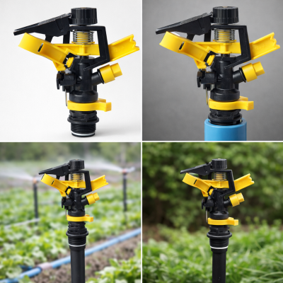 Béc tưới cánh đập nhỏ 1 hoặc 2 tia chỉnh góc xoay 360 độ ren ngoài 27mm BB-127A