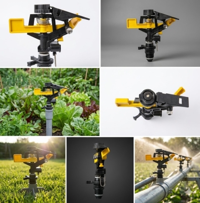 Béc tưới cánh đập chỉnh góc xoay 360 độ kiểu Taiwan ren ngoài 21mm B-121V