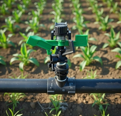 Béc tưới cánh đập chỉnh góc xoay 360 độ kiểu Taiwan ren ngoài 21mm B-121X