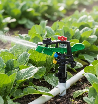 Béc tưới cánh đập nhỏ 2 tia chỉnh góc xoay 360 độ ren ngoài 21mm BB-914-2