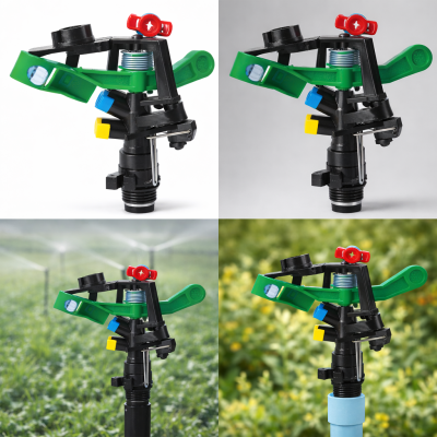 Béc tưới cánh đập nhỏ 2 tia chỉnh góc xoay 360 độ ren ngoài 21mm BB-914-2