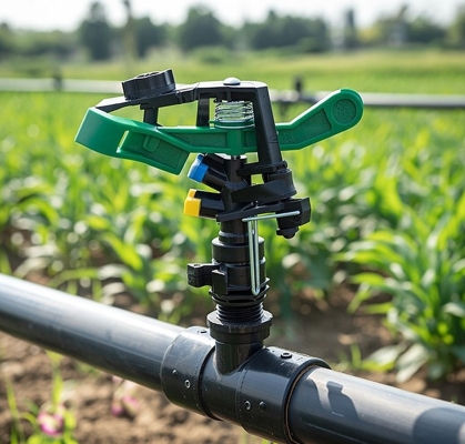 Béc tưới cánh đập nhỏ 2 tia chỉnh góc xoay 360 độ ren ngoài 21mm BB-914C-2