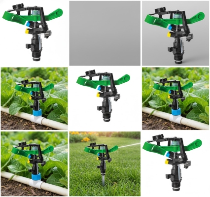 Béc tưới cánh đập nhỏ 2 tia chỉnh góc xoay 360 độ ren ngoài 21mm BB-914C-2