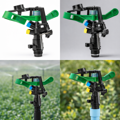 Béc tưới cánh đập nhỏ 2 tia chỉnh góc xoay 360 độ ren ngoài 21mm BB-914C-2