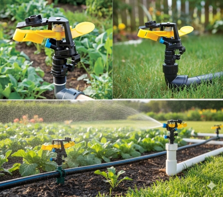 Béc tưới cánh đập nhỏ chỉnh góc xoay 360 độ ren ngoài 21mm BB-914A