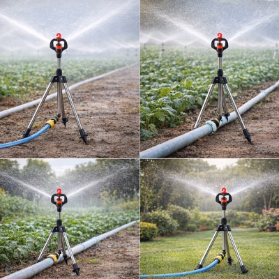 Béc tưới phun sương bù áp xoay 360 độ chỉnh góc ren ngoài 17mm BB-909BA