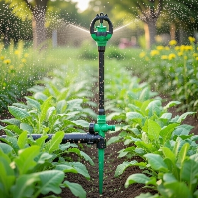 Béc tưới phun sương bù áp chỉnh góc xoay 360 độ ren ngoài 17&21mm BA-15