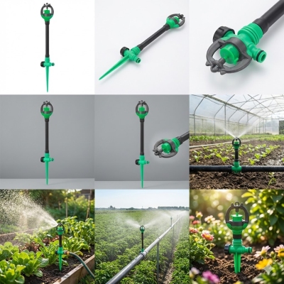 Béc tưới phun sương bù áp chỉnh góc xoay 360 độ ren ngoài 17&21mm BA-15