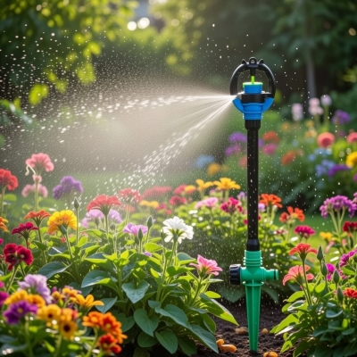 Béc tưới phun sương bù áp chỉnh góc xoay 360 độ ren ngoài 17&21mm BA-20