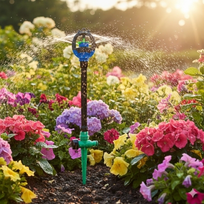 Béc tưới phun sương bù áp chỉnh góc xoay 360 độ ren ngoài 17&21mm BA-20