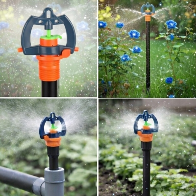 Béc tưới phun sương bù áp chỉnh góc xoay 360 độ ren ngoài 17&21mm BA-92R