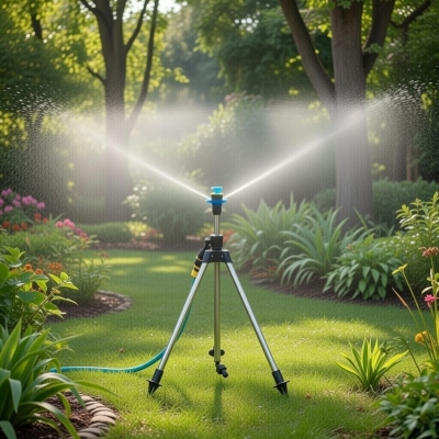 Béc tưới phun sương bù áp xoay 360 độ chỉnh góc ren ngoài 17mm FE-909BA