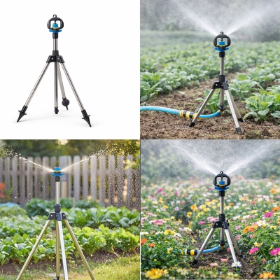 Béc tưới phun sương bù áp xoay 360 độ chỉnh góc ren ngoài 17mm FE-909BA