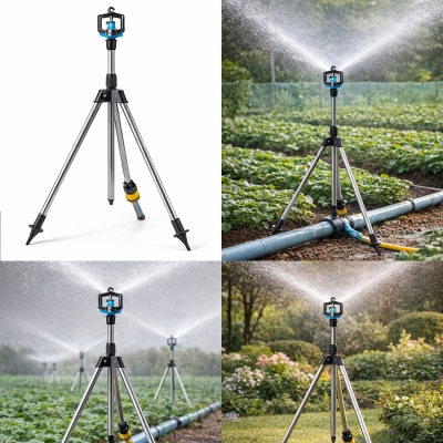 Béc tưới phun sương bù áp xoay 360 độ chỉnh góc ren ngoài 17mm FE-917BA