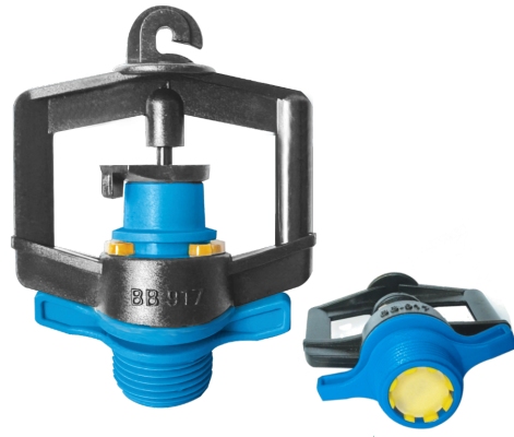 Béc tưới phun sương bù áp xoay 360 độ chỉnh góc ren ngoài 17mm FE-917BA