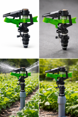 Béc tưới cánh đập chỉnh góc xoay 360 độ đuôi cá ren ngoài 21mm B-121 ĐC