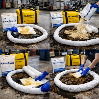 Bộ ứng phó nhanh sự cố dầu tràn vãi xách tay 72L Spilfyter OC092