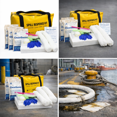 Bộ ứng phó nhanh sự cố dầu tràn vãi xách tay 72L Spilfyter OC092