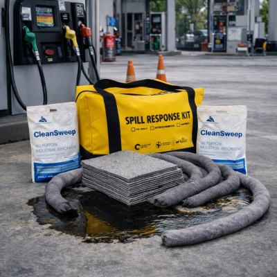 Bộ ứng phó nhanh dầu và hóa chất tràn vãi 30L PetroChemical Spill Kit PC117