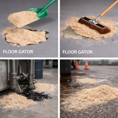 Bột thấm dầu và thấm hóa chất trên nền sàn Floor Gator GS-20