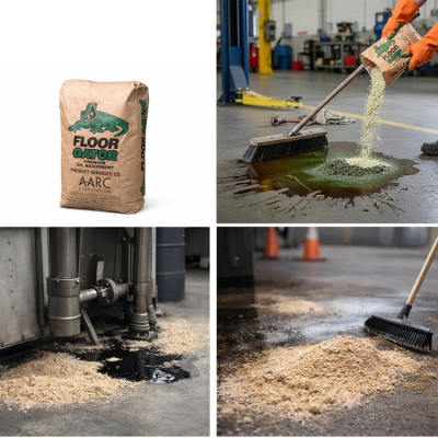Bột thấm dầu và thấm hóa chất trên nền sàn Floor Gator GS-20