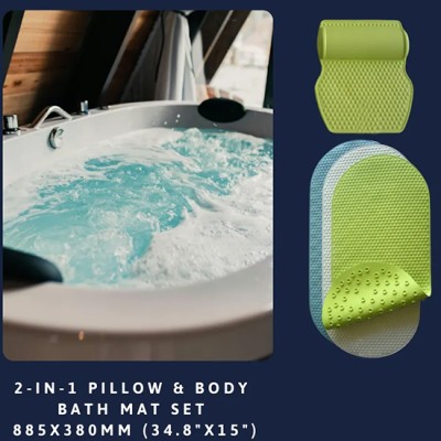 Thảm lót nhà tắm kiểu oval chân gai nhô ra và gối tựa WG-830