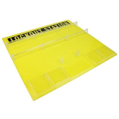 Bảng Treo LOTO Mica 2 thanh treo ổ khóa, 2 móc kẹp và 4 ngăn chứa PROLOCKEY LK14