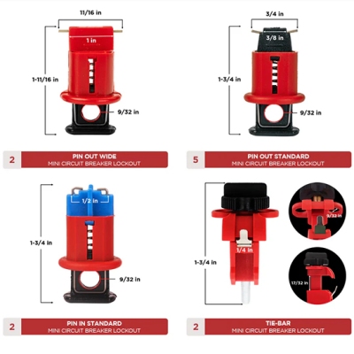 Bộ khóa LOTO bảo trì điện gồm 104 chi tiết PROLOC LK-TSK5A