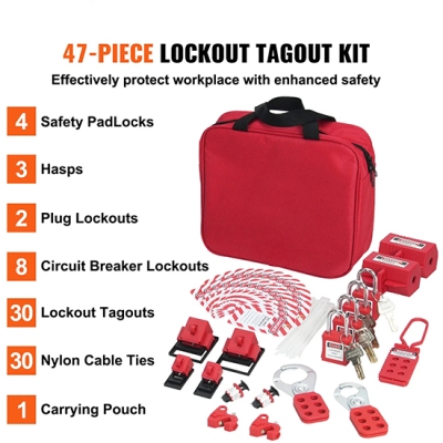 Bộ khóa an toàn LOTO bảo trì điện 47 chi tiết PROLOCKEY LK-AQGS01