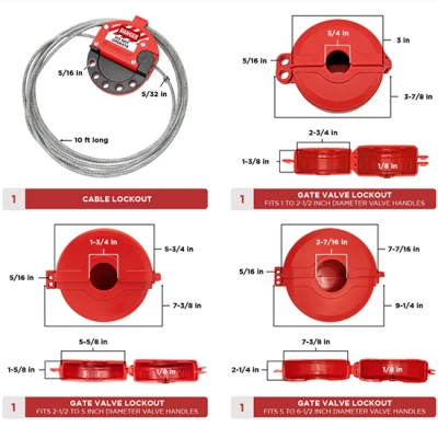 Bộ khóa LOTO an toàn van 63 món PROLOCKEY LK-TSK5B
