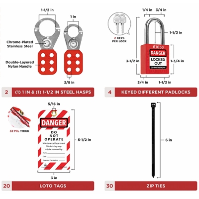 Bộ khóa an toàn điện di động PROLOCKEY LG5134EP38SKA