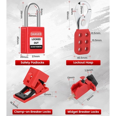 Bộ khóa LOTO điện cho nhà máy và xưởng sản xuất PROLOCKEY LG04