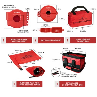 Bộ khóa LOTO an toàn điện & van 95 chi tiết PROLOCKEY LK-TSK5C