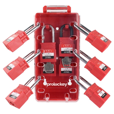 Hộp khóa nhóm LOTO di động 2 móc treo quản lý 14 người PROLOCKEY LK32