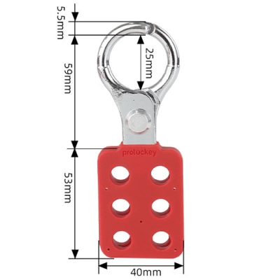 Khóa LOTO nhóm 6 người 25mm PROLOCKEY AH11 với còng nhôm chống tia lửa điện