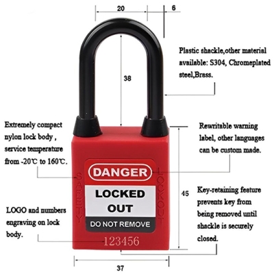 Khóa LOTO Cùm Nylon PROLOCKEY P38PDP: Cách Điện, Chống Bụi & Độ Bền Cao